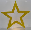 Doppelstern, Acryl-Stern, Weihnachtsstern aus gelbem Acrylglas