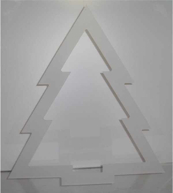 Doppeltanne, Acryl-Tanne, Weihnachtsbaum aus satiniertem Acrylglas, zum Aufhängen
