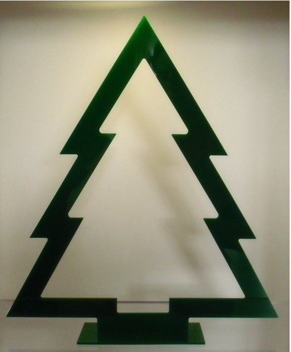 Doppeltanne, Acryl-Tanne, Weihnachtsbaum aus Acrylglas, grün, zum Aufstellen