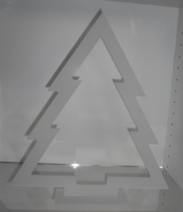 Doppeltanne, Acryl-Tanne, Weihnachtsbaum aus Acrylglas, weiß, zum Aufstellen