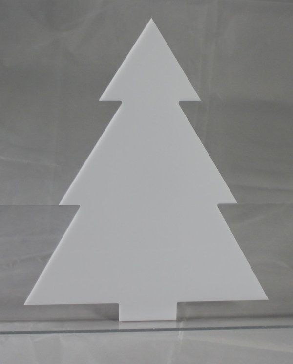 Acryl-Tanne, Weihnachtsbaum, Tannenbaum aus Acrylglas, weiß, zum Aufhängen