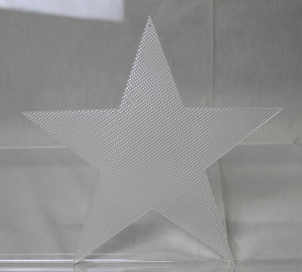 Acryl-Stern, Weihnachtsstern aus Acrylglas, klar mit karo, 20 cm hoch