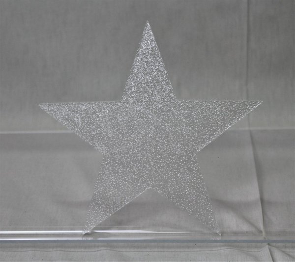 Acryl-Stern, Weihnachtsstern aus Acrylglas, klar kristall, 20 cm hoch